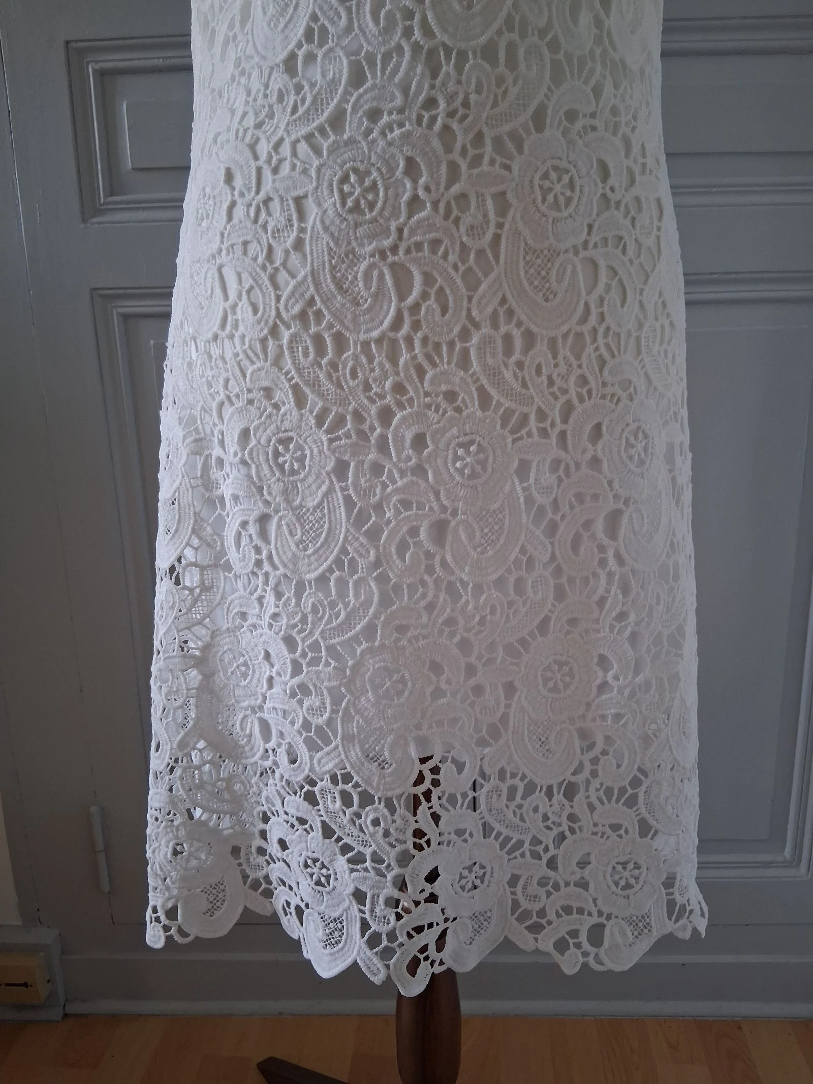 Vestido blanco de encaje guipú Blanc du Nil - Talla 36 – photo 4